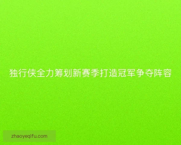 独行侠全力筹划新赛季打造冠军争夺阵容 独行侠全力筹划新赛季打造冠军争夺阵容
