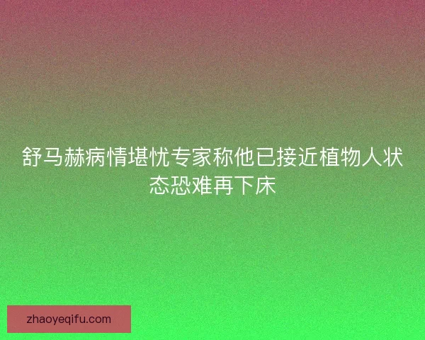 舒马赫病情堪忧专家称他已接近植物人状态恐难再下床